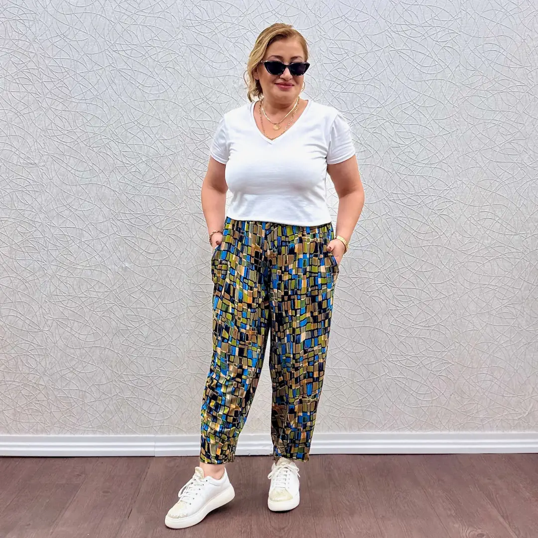 Likralı Penye Şalvar Pantolon