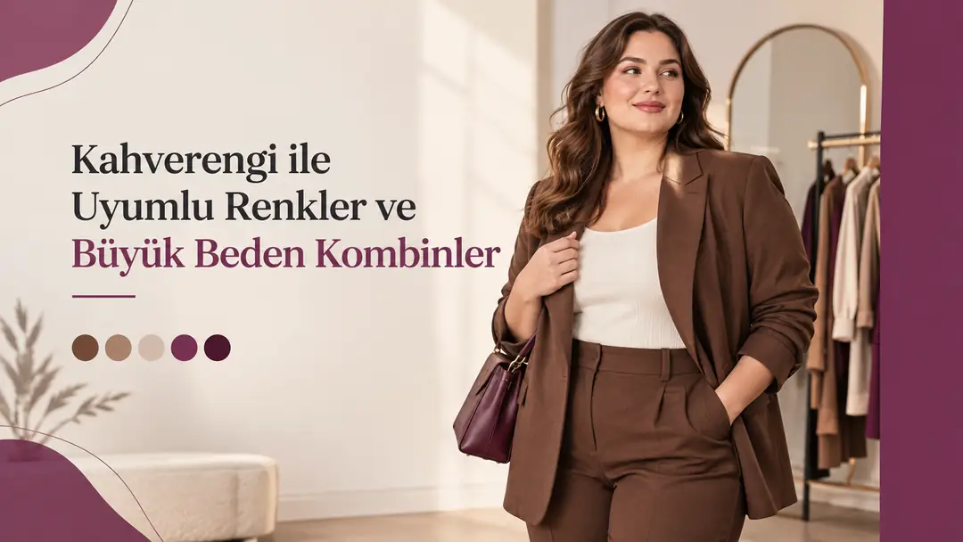 Kahverengi ile Uyumlu Renkler ve Büyük Beden Kombinler