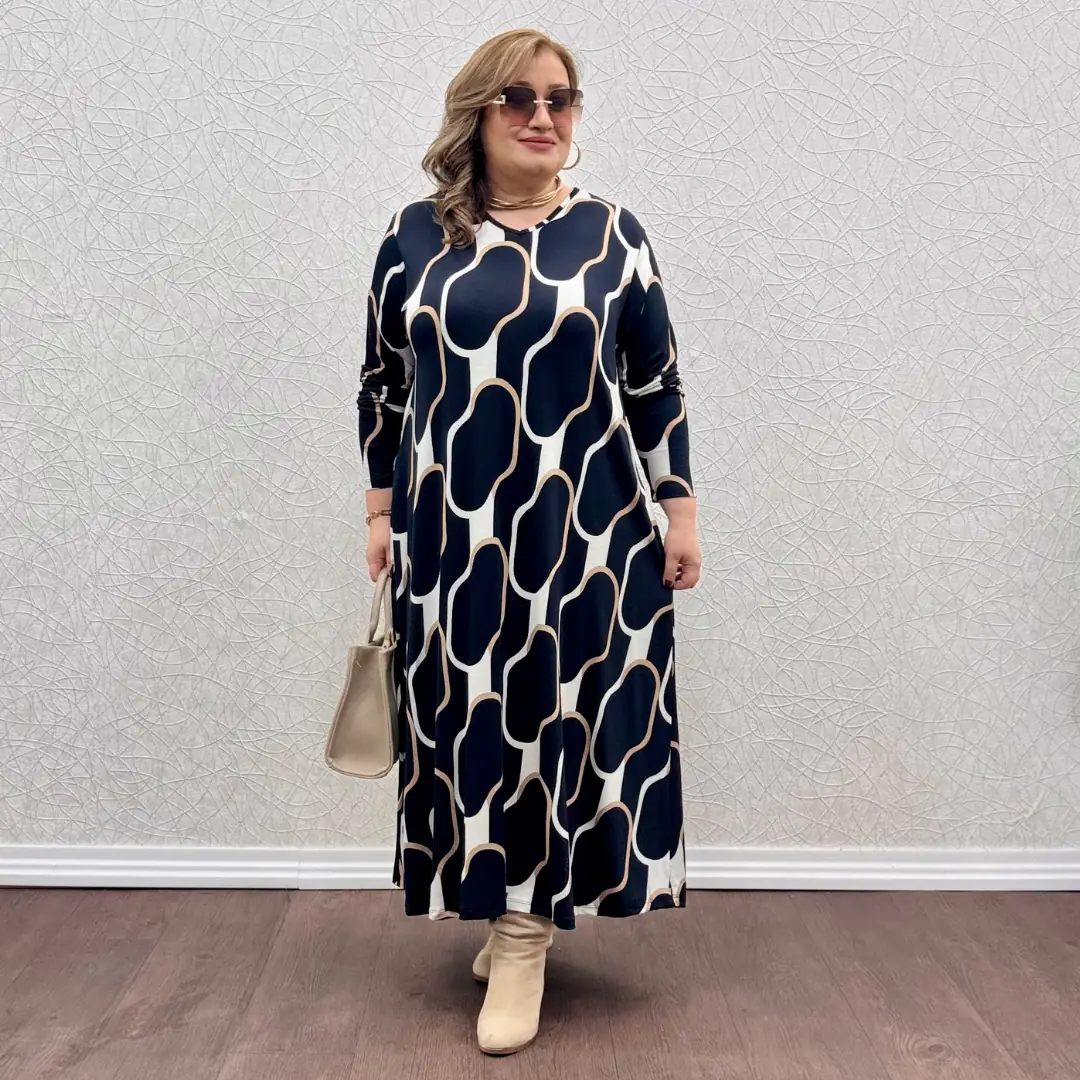 Melis Elbise · Siyah Zincir Desen
