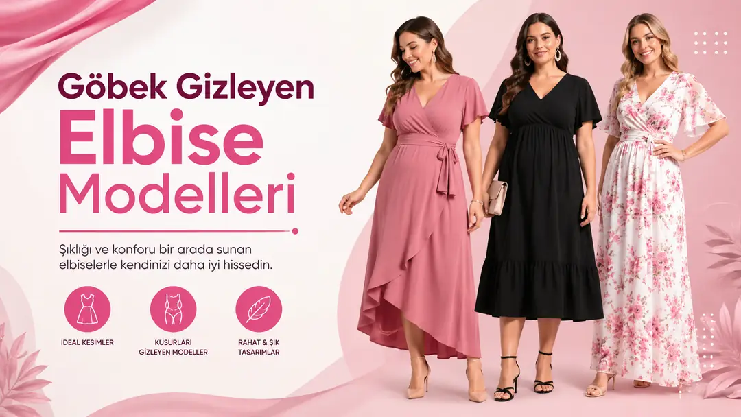 Göbek Gizleyen Elbise Modelleri
