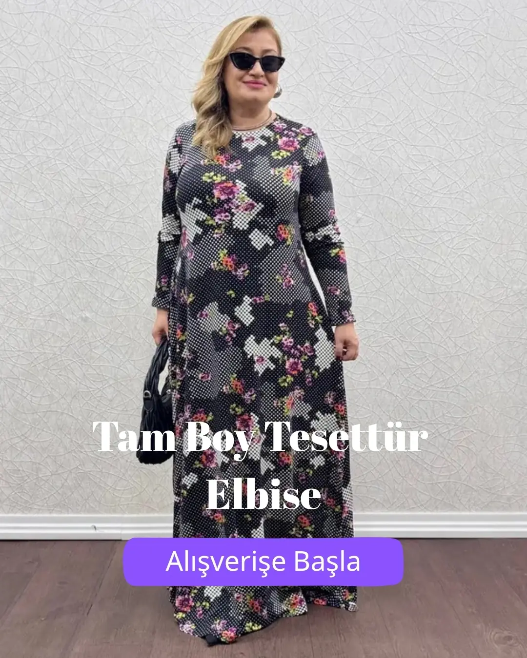 Tam Boy Tesettür Elbise